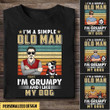 Simple Old Man Like Dogs Vintage Retro Custom Dorin T-shirt DDL11JAN22VN1