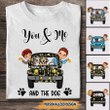 You and Me & The Dog Custom Design Jeep And Beer Couple Funny Gift Tshirt HLD20JAN22VA2