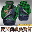 One Lucky Dog Mama Green Plaid Overalls Pattern Custom Gift For Dog Mom 3D Full Painting Hoodie DHL25JAN22XT1