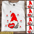 Personalized Grandma Nana Mom Gnome Heart Kids Custom Dorin T-shirt DDL10FEB22XT2
