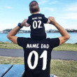 Funny Sport Clothes Daddy Son Matching Personalized T-shirt Onesie