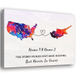 True Friends Are Never Apart Cyprus Expats Gift Personalized Canvas