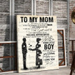 Little Boy To My Mom Canvas Gift For Mom From Son