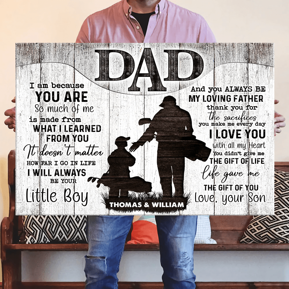 Golf Thank You Meaningful Canvas Personalized Gift For Dad From Son