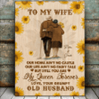 To My Wife From Old Husband Our Home Ain't No Castle Personalized Canvas