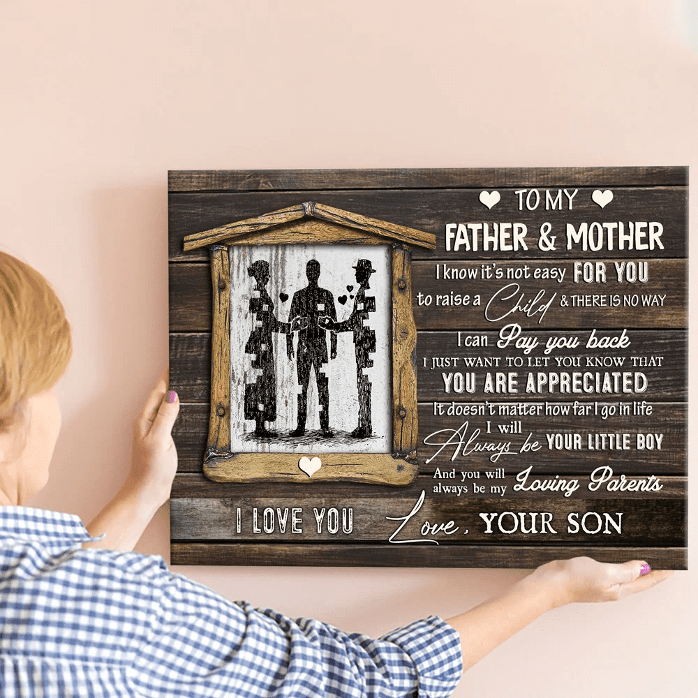 I'll Always Be Your Little Boy Canvas Gift For Parents From Son