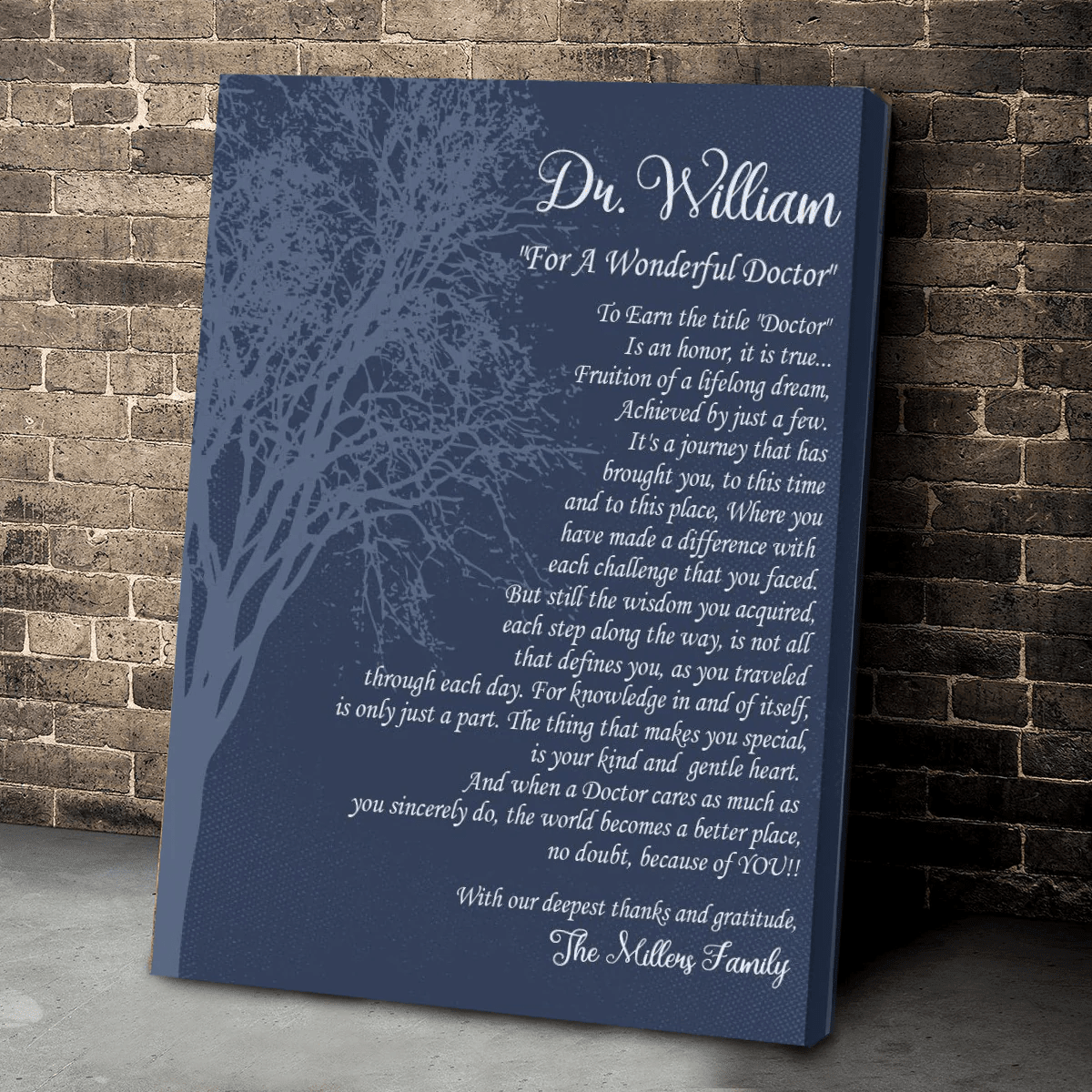 Personalized Gift For doctor appreciation poster canvas