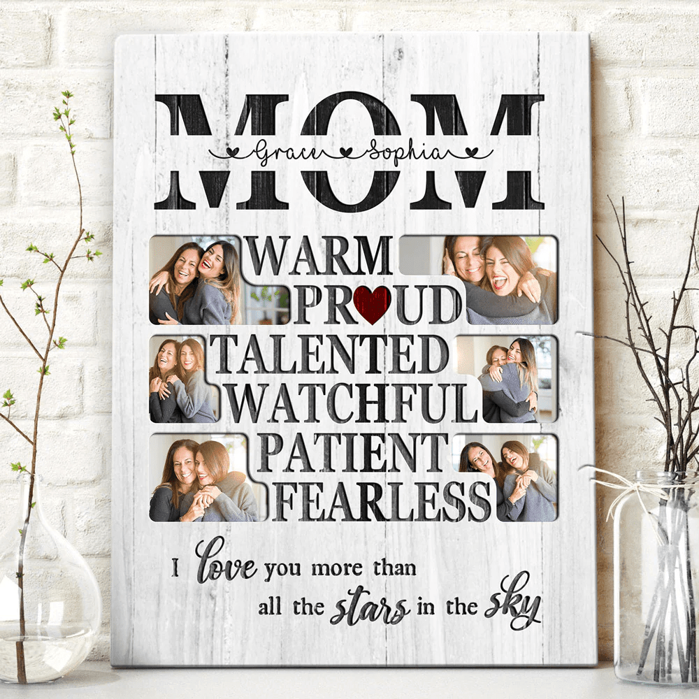Mom Warm Proud Heart Meaningful Canvas Personalized Gift For Mom