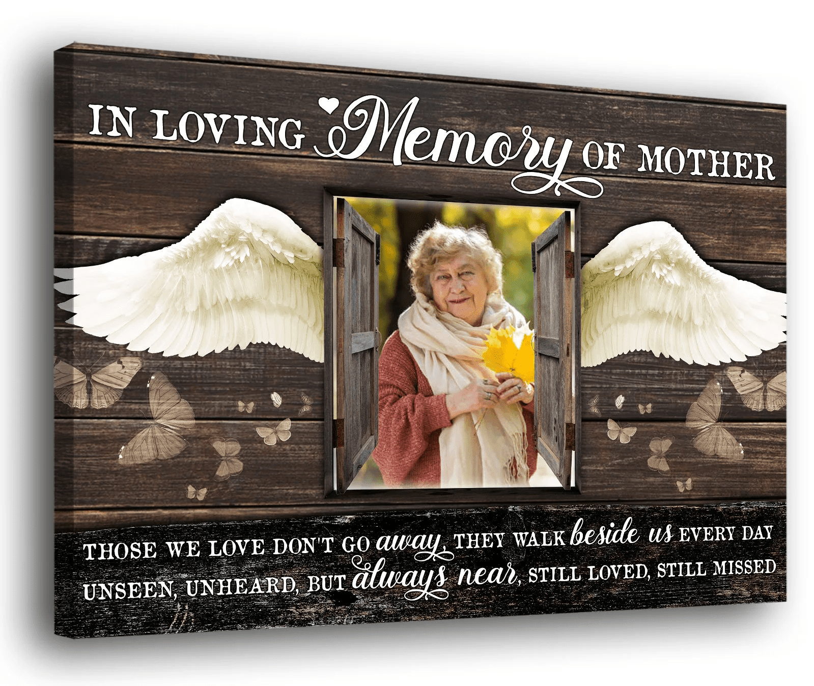 In Loving Memory of Mom Memorial Gifts Personalized Canvas