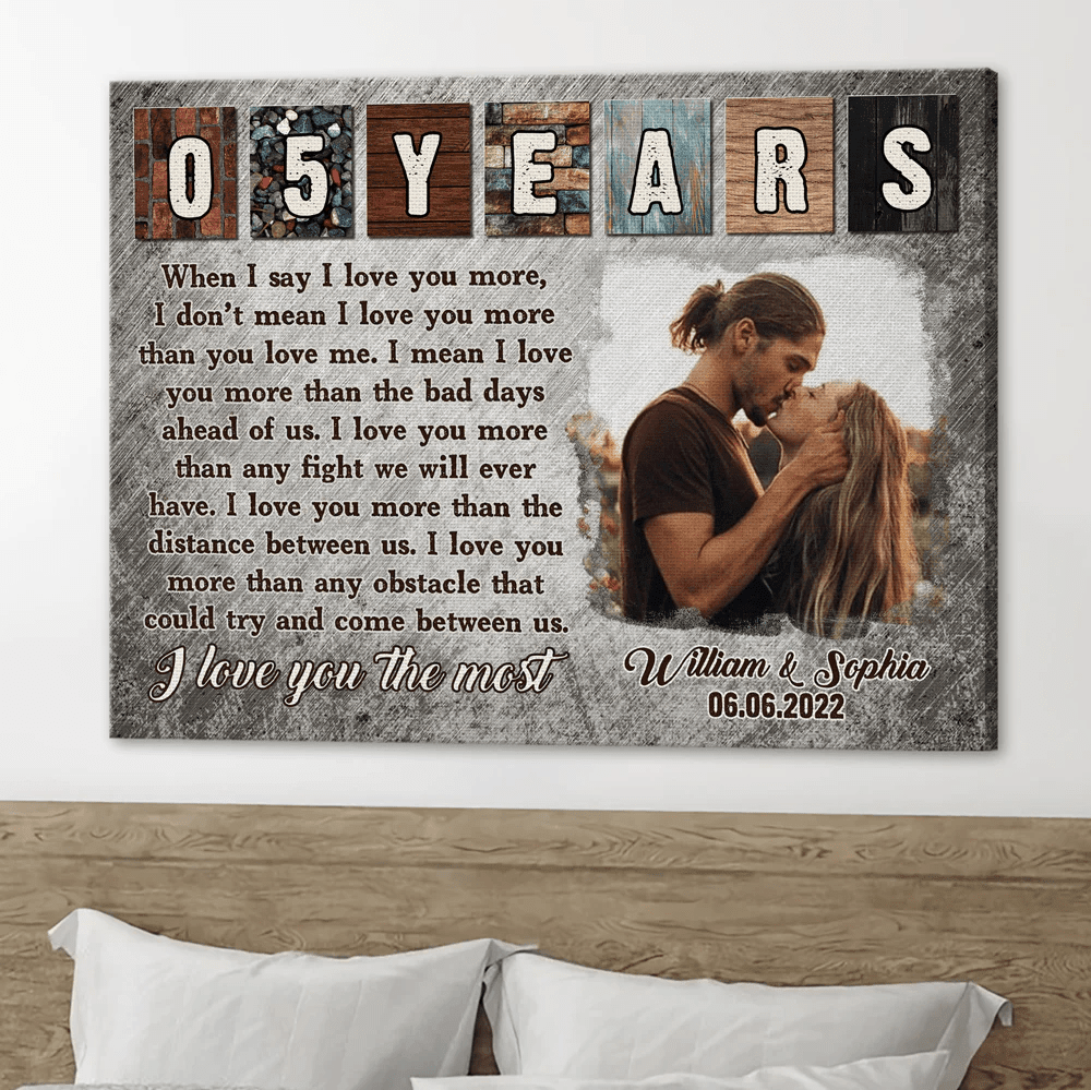 Couple Anniversary Custom Year Love Wife Husband Personalized Canvas