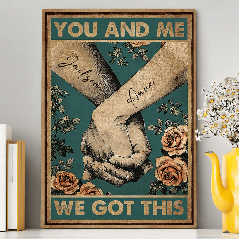 Couple Hand In Hand We Got This Personalized Canvas