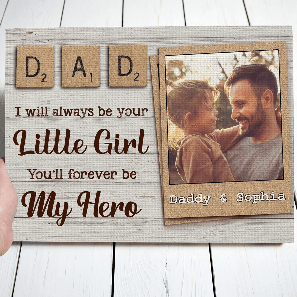 Forever Hero Meaningful Canvas Personalized Gift For Dad From Daughter