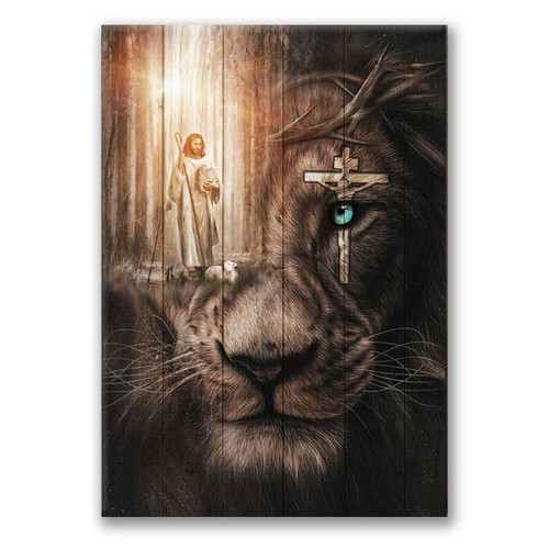 Jesus Lion Go With Me Poster Canvas Home Decor Birthday Gifts For Son
