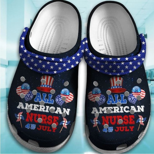 All American Nurse Clog Shoesbland 4th Of July - Nurse Happy Independence Shoe Clog Gift For Men Women Nurse - Gigo Smart