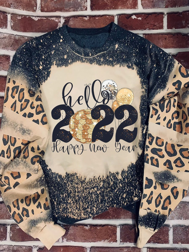 Hello 2022 Long Sleeve - Happy New Year 3D Hoodies T-Shirt Long Sleeve Gifts For Friends Men Women