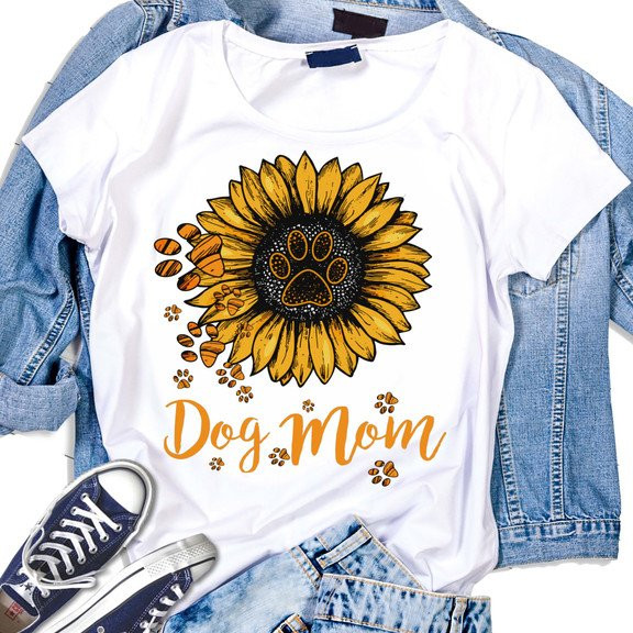 Dog Mom Sunflower Shirt Hoodie Gifts For Women