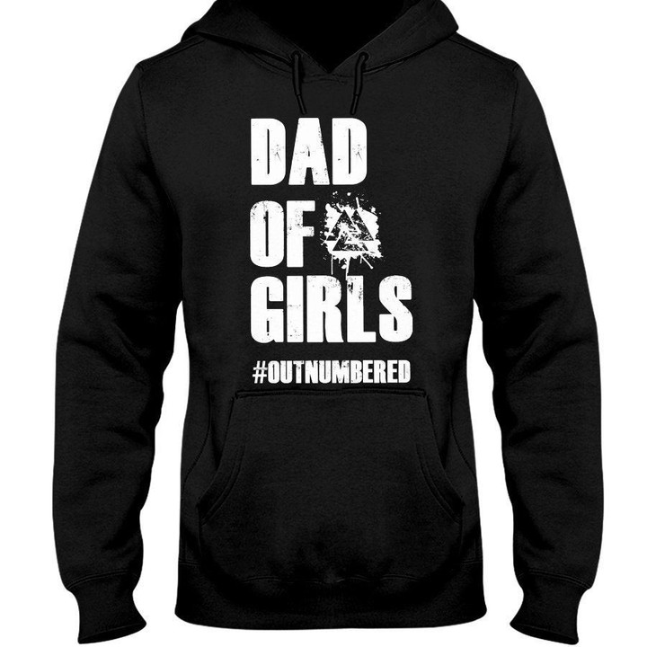 Dad of Girls Outnumbered Tshirt Gift for Fathers Day - TSF014