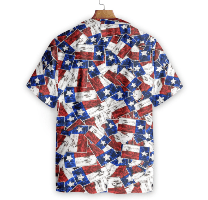 Texas Flag Pattern Hawaii Shirt Gift For Male Female - HWT32