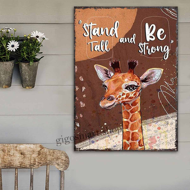 Stand Tall and Be Strong with Giraffe Metal Sign Outdoor Garden, Address Sign, Sign Rustic Décor House - MGiraffe206