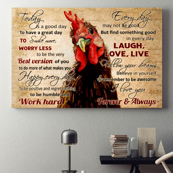 Chicken Funny Poster - To Be The Very Best Version Of You Canvas Home Décor Gifts For Men Women