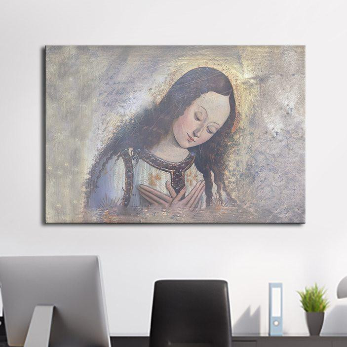 Portrait Of The Mother Poster - Virgin Mary Canvas Home Décor Gifts For Girl Women