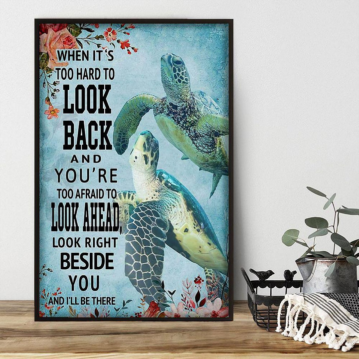 Couple Turtle Poster - I'll Be There Canvas Home Décor Gifts For Men Women