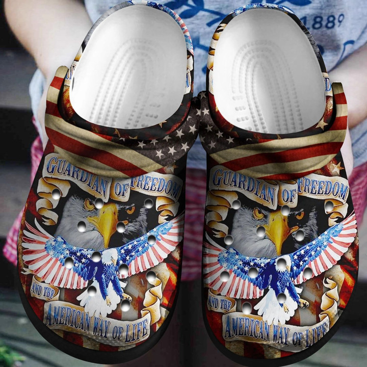 Eagle Independent Day Clog Shoess Shoes American Way Of Life Gift - Way-USA