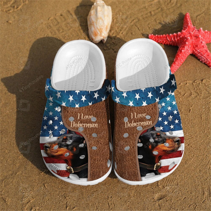 Love Doberman USA Shoes - For Who Love Dog Clog Shoess Clogs Gifts - Pb-Dog12