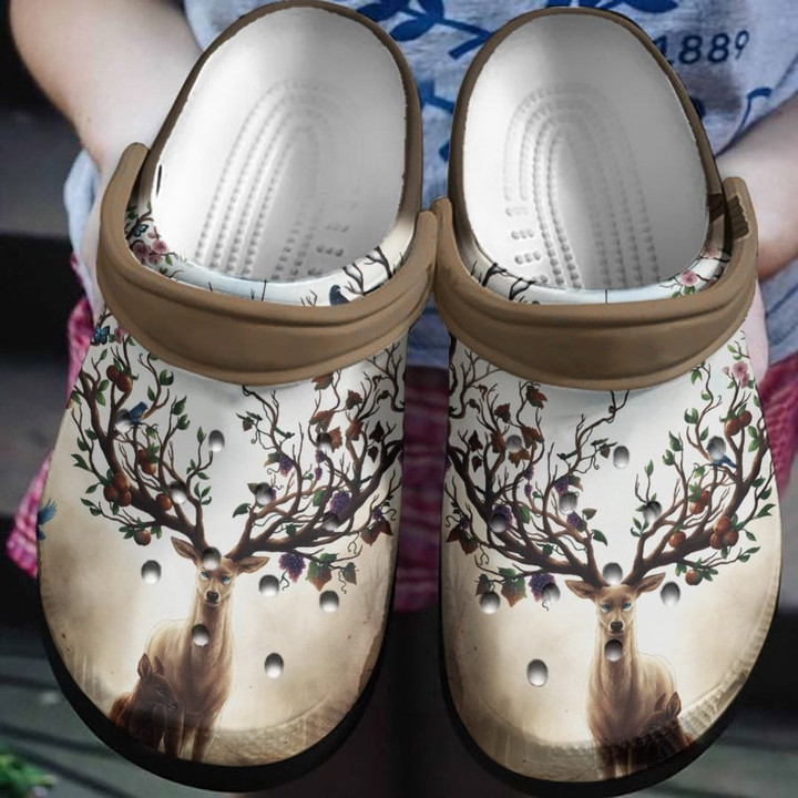Deer Tree Horn Art Clog Shoess Shoes Clog Shoesbland Clog Gifts - Tree-DR