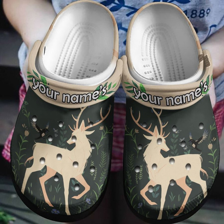 Girl Love Deer Shoes - Christmas Deer Clog Shoess Clogs Gift For Men Women - DR-BBird