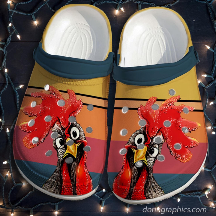 Chicken Looking Custom Clog Shoess Shoes Clogs Funny - Stop Starting Look Chicken Shoe Christmas Gift For Women Men