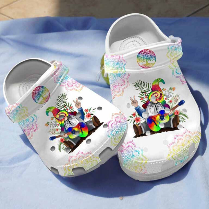 Happy Hippie Gnome Pattern Clogs Clog Shoess Shoes Gifts for Birthday Thanksgiving Christmas - HPGnomes175
