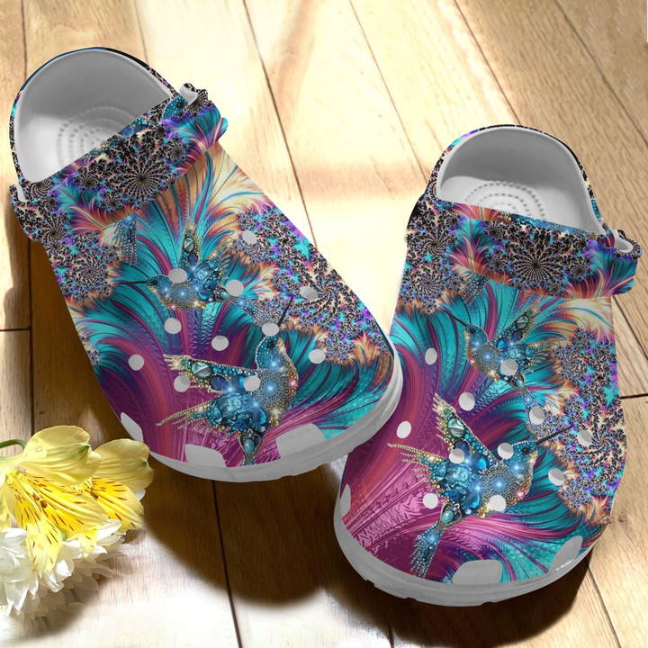 Hippie Hummingbird Shoes Clog Shoess Clogs Birthday Gift For Women Girl - Bling-HMB