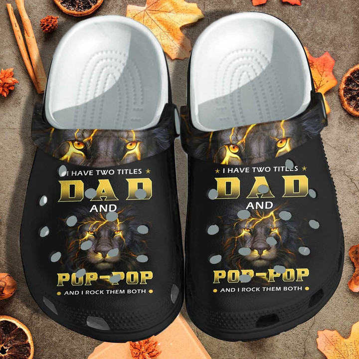 Black Lion Father Black King Clog Shoess Shoes Clogs - Dad Honor Papa Priceless Custom Clog Shoess Shoes Clogs Fathers Day 2022