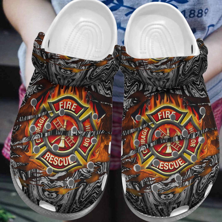 Fire Rescue Clog Shoess Shoes Clogs Men - Firefighter Custom Clog Shoess Shoes Clogs Gifts For Father Day Grandpa Husband Son
