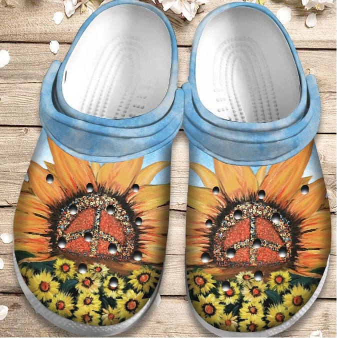 Hippie Sunflower Garden Shoes Clog Shoess Clogs For Men Women Kids - Hippie-5SFL