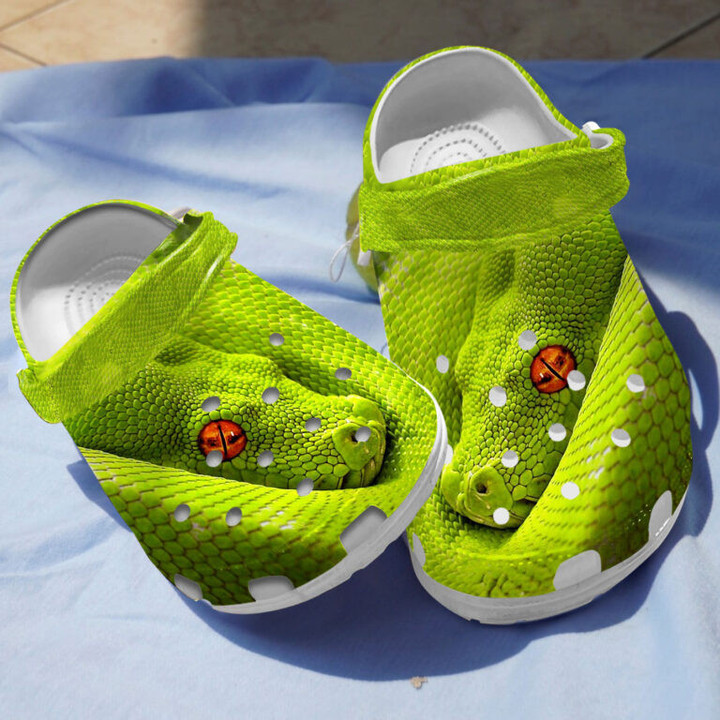 Green Snake Shoes Clog Shoess Clogs Gifts for Birthday Christmas - ESnake98