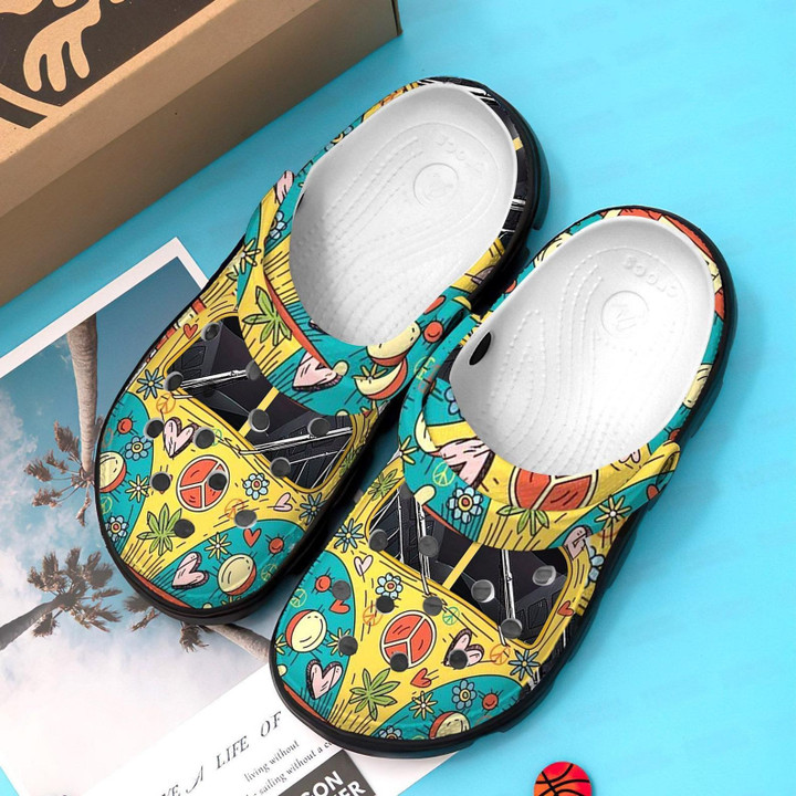 Yellow Hippie Car Clog Shoess Shoes Clog Shoesbland Clogs Gifts For Kids Children - Hippie-Car9