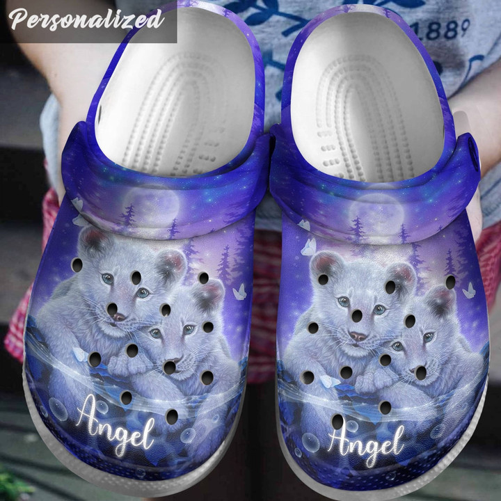 Angel Lion Custom Crocs Shoes Clogs For Men Women - Under The Moon Outdoor Shoe Birthday Gifts For Daughter - Gigo Smart