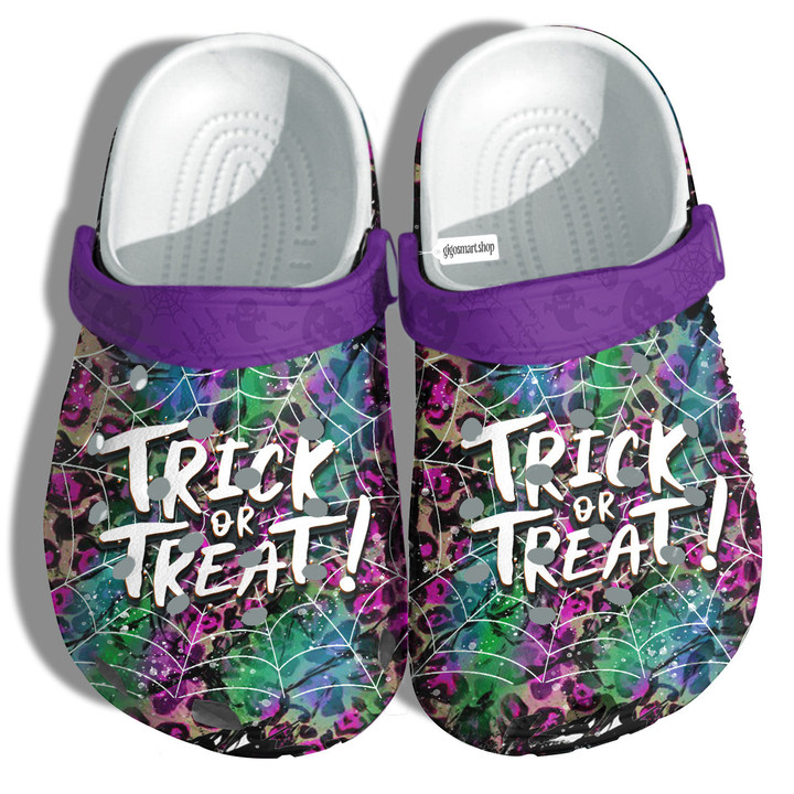 Creepy Tie Dye Trick Or Treat Clog Shoes Shoes Clogs For Brother Halloween - Leopard Spider Clog Shoes Shoes Gifts Father Christmas - Gigo Smart