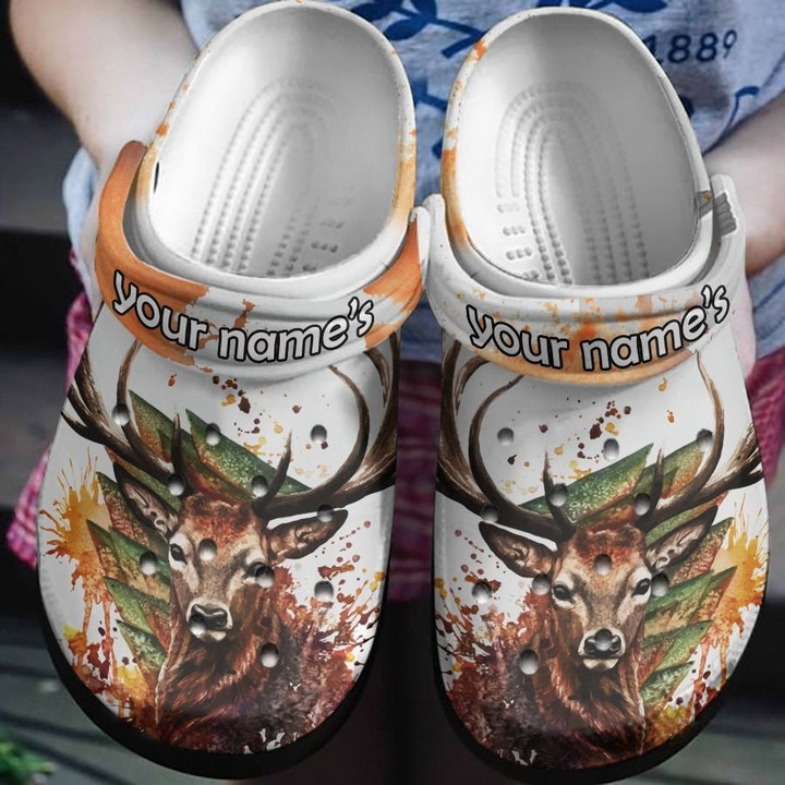 Cool Watercolor Deer Crocs Clog Shoe Birthday Gift For Men Boy Friend - Gigo Smart