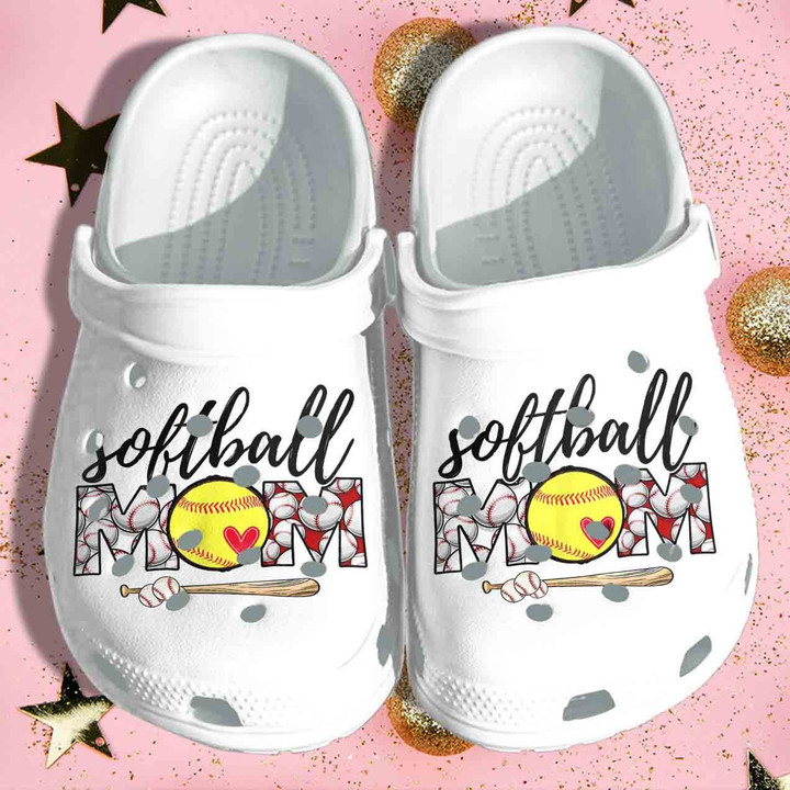 Softball Mom Shoes Crocs Clogs Birthday Gift For Daughter Son - CR-Softball77 - Gigo Smart