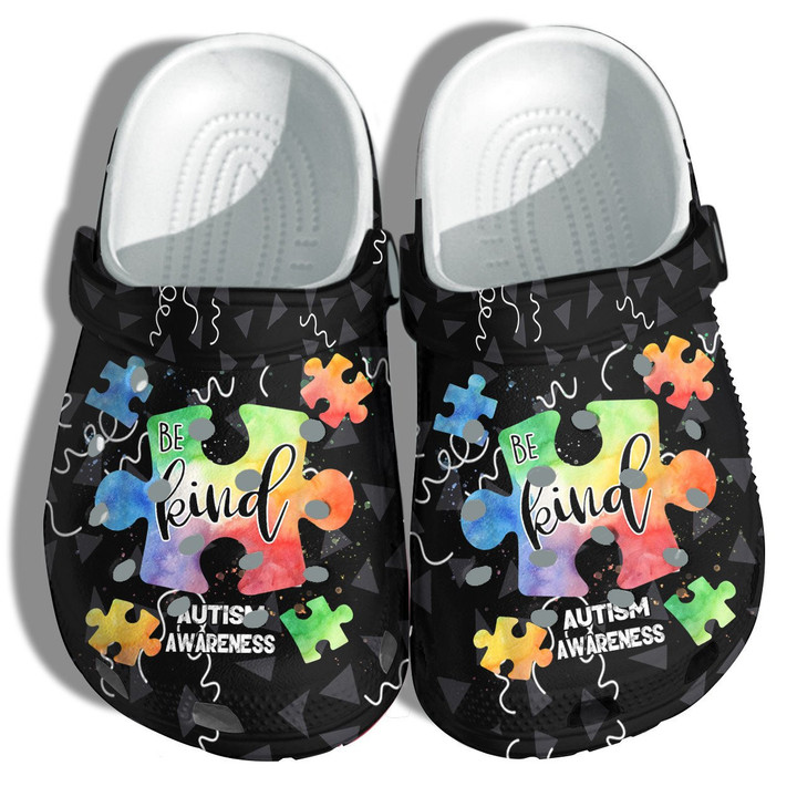 Colorful Puzzle Be Kind Autism Awareness Crocs Clogs Shoes Birthday Gifts for Children - CPuzzle113 - Gigo Smart