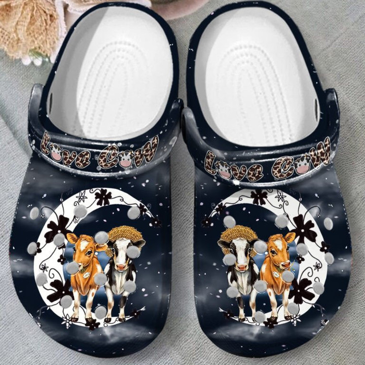 Cows Moonlight Clogs Crocs Shoes Gift For Son Daughter - CW-Moonlight269 - Gigo Smart