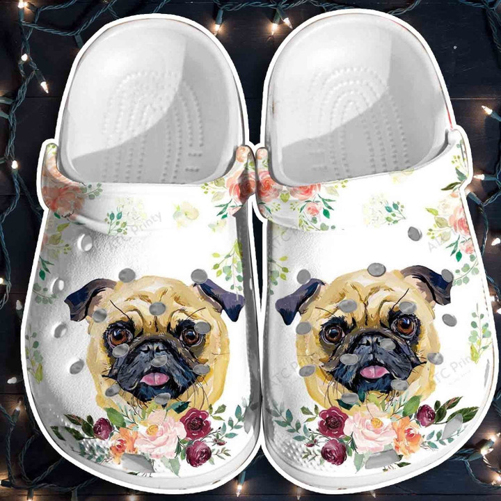 Adorable Pitbull Crocs Shoes Clogs For Mother Day - Roses Dog Custom Shoe Gifts For Mom Daughter - Gigo Smart