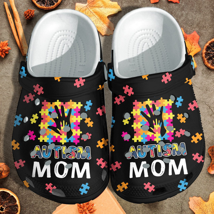 Autism Mom Hand Clogs - Autism Awareness Shoes Crocs Birthday Thanksgiving Gifts - UMom104 - Gigo Smart