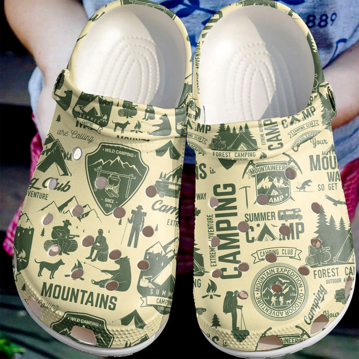 Camping Club Shoes - Outdoor Adventure Crocs Clog Birthday Gift For Men Women - Gigo Smart