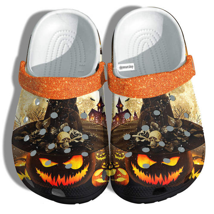 Evil Pumpkin Witch Hat Clog Shoes Shoes Clogs For Grandpa Christmas - Moon Night Skull Halloween Clog Shoes Shoes Gifts Mother - Gigo Smart