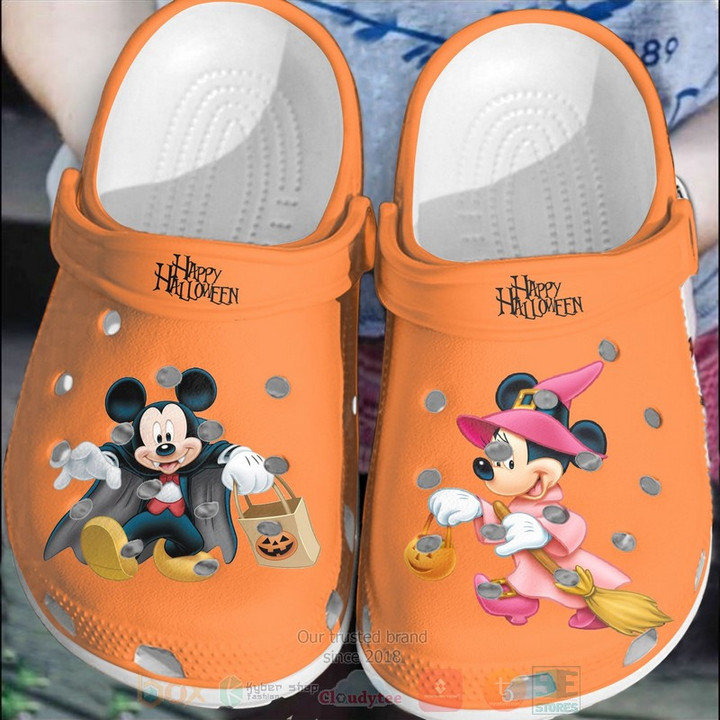 Happy Halloween Vampire Witch Mickey Mouse Custom Shoes Crocs Clog For Women - MCM-CR229