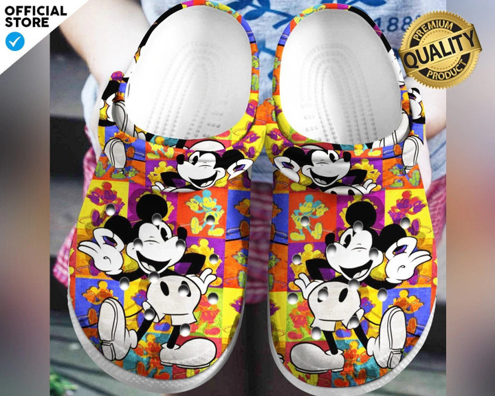 Puzzle Mickey Mouse Autism Awareness Custom Shoes Crocs Clog For Women Daughter - MCM-CR242